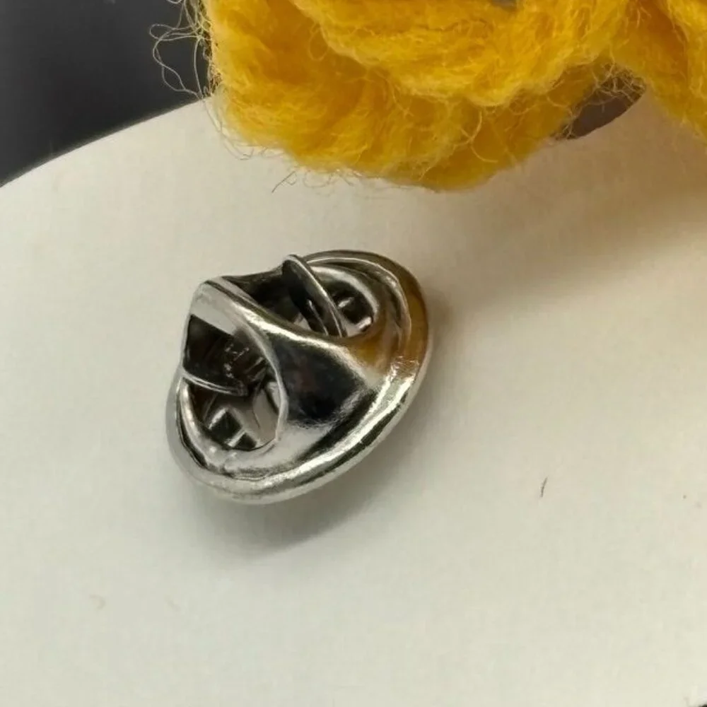 Vintage Nanco Ceramic Puppy Figurine Dark Brown W/Yellow Bow & Puppy Lapel Pin~~ - Picture 7 of 9